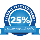 25% RUT-avdrag på tvätt